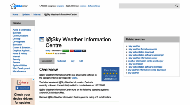 i-sky-weather-information-centre.updatestar.com