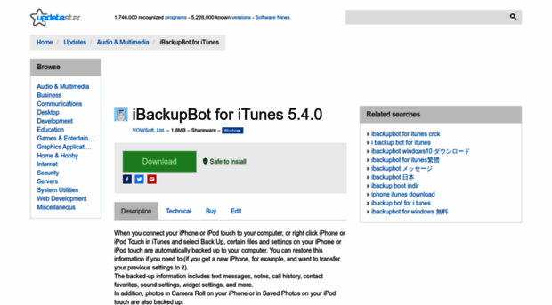 ibackupbot-for-itunes.updatestar.com