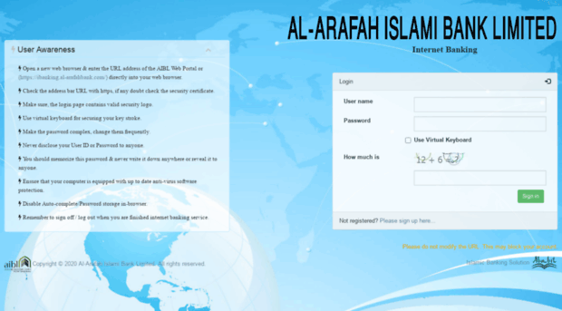 ibanking.al-arafahbank.com