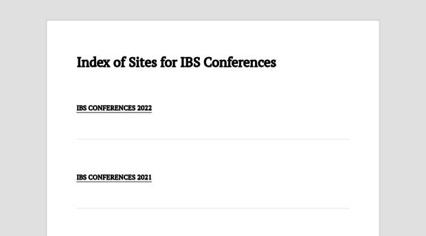 ibs-conference.org