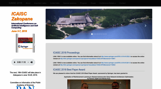 icaisc2018.icaisc.eu