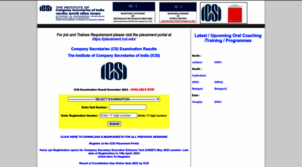 icsi.examresults.net