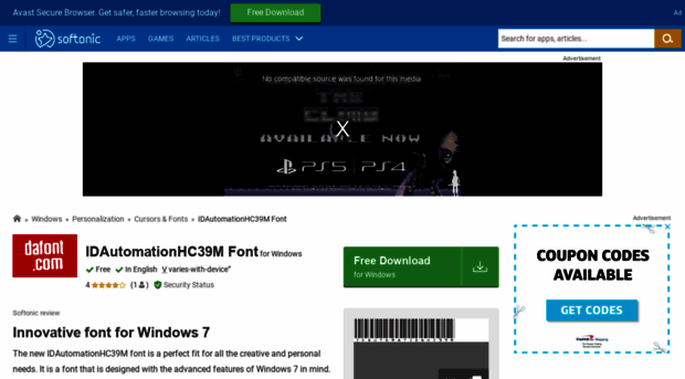 idautomationhc39m-font.en.softonic.com