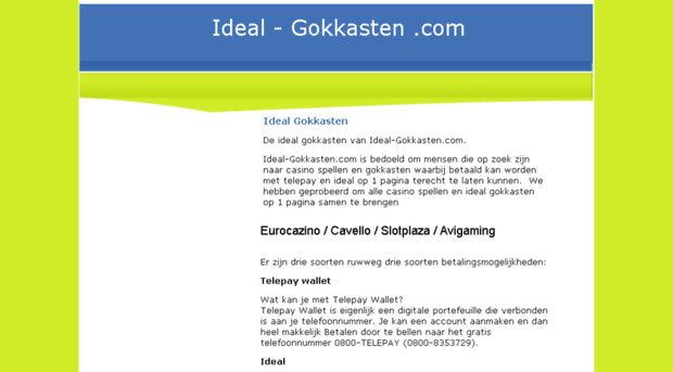 ideal-gokkasten.com