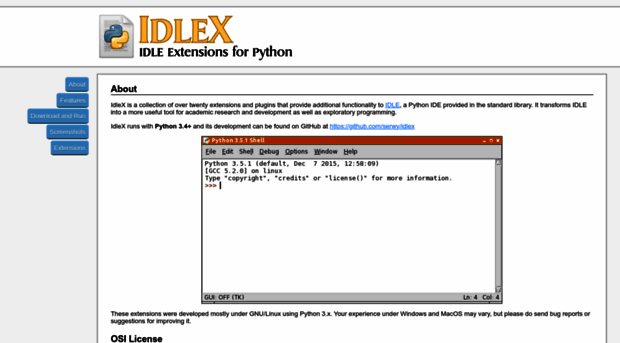 idlex.sourceforge.net