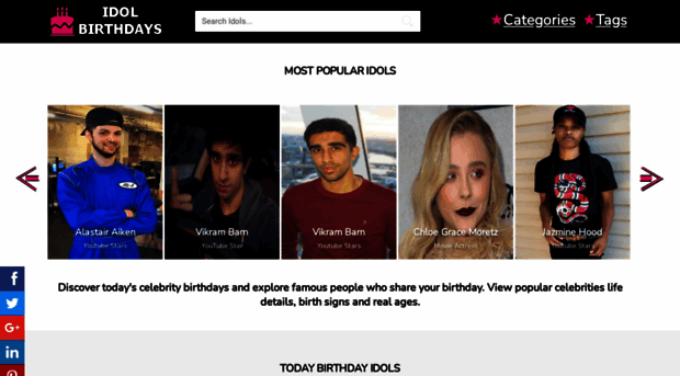 idolbirthdays.com