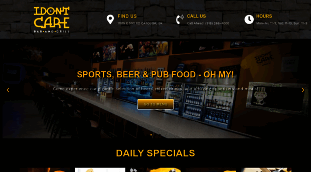 idontcarebarandgrill.com