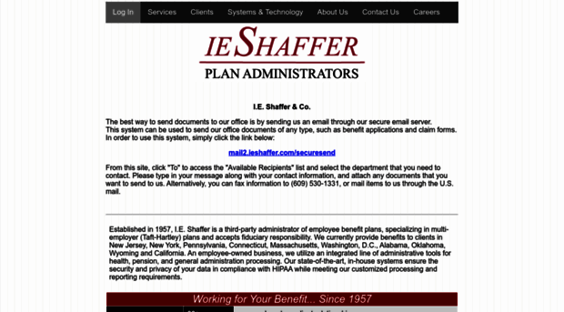 ieshaffer.com - Welcome to IE Shaffer—Plan Adm... - IE Shaffer