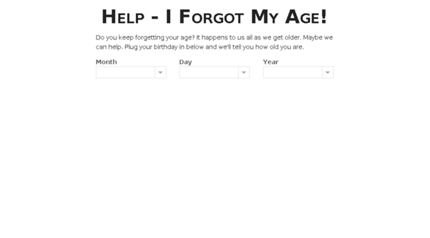 iforgotmyage.com