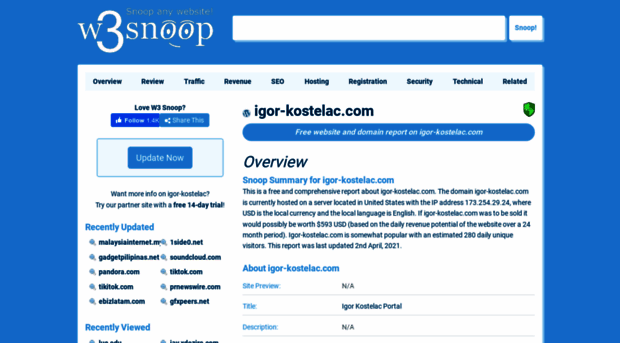 igor-kostelac.com.w3snoop.com