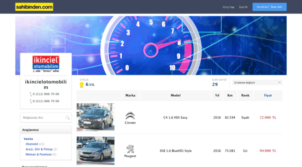 ikincielotomobilimbeylikduzu.sahibinden.com