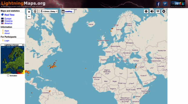 Real time lightning maps