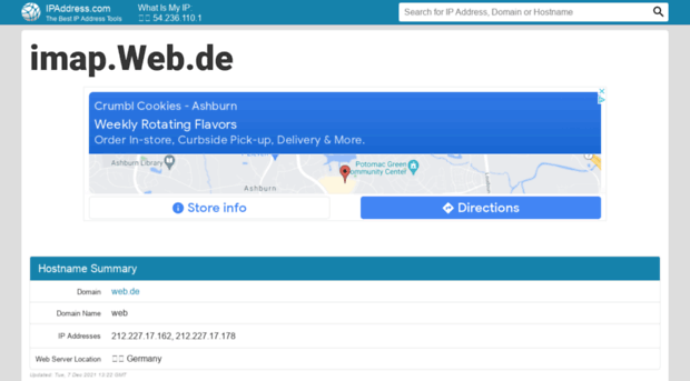 imap.web.de.ipaddress.com