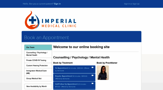 imperialmedicalclinic.janeapp.com