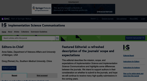 implementationsciencecomms.biomedcentral.com - Home ...