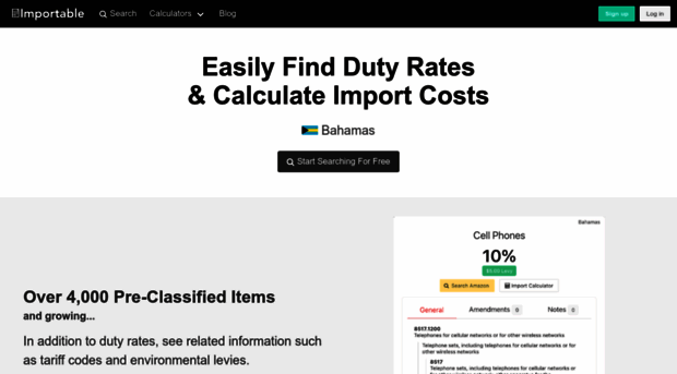 importable.app - Importable | Bahamas Customs D... - Importable