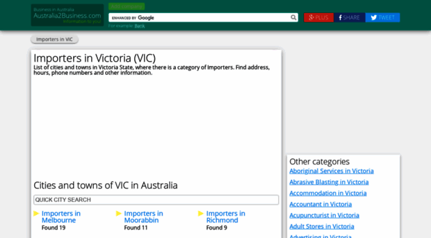 importers-vic.australia2business.com