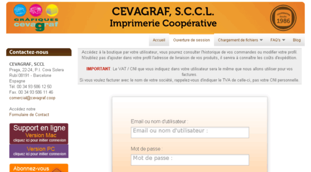 imprimerieenligne.cevagraf.coop