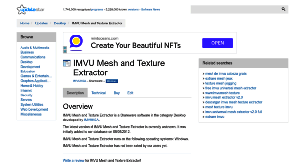 imvu-mesh-and-texture-extractor.updatestar.com