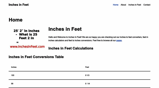 inchesinfeet.com