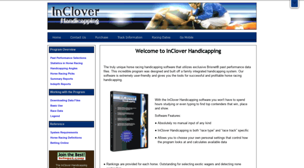 incloverhandicapping.com