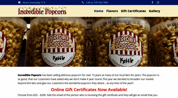 incrediblepopcorn.com