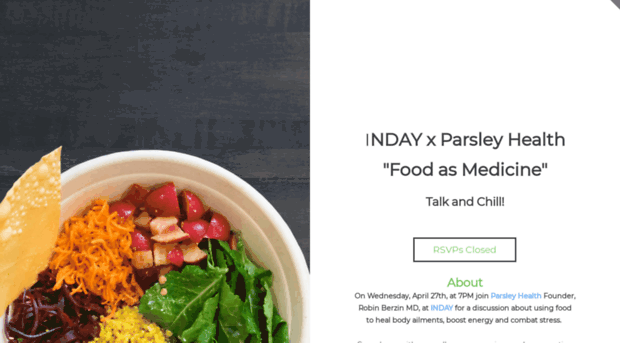 indayxparsleyhealthfoodasmedic.splashthat.com