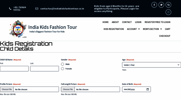 indiakidsfashiontour.co.in