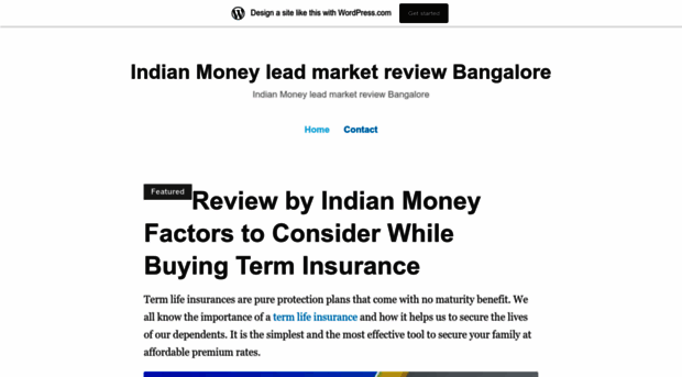 indianmoneyleadmarketreviewbangalore.wordpress.com