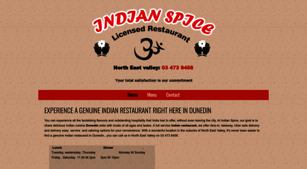 indianspicedunedin.co.nz