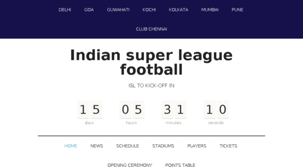 indiansuperleaguefootball.co.in