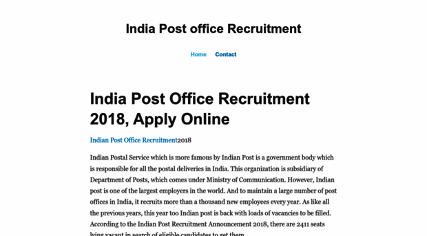 indiapostofficerecruitment2018.wordpress.com