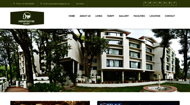 indraprastharesort.com