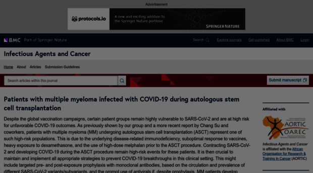 infectagentscancer.biomedcentral.com