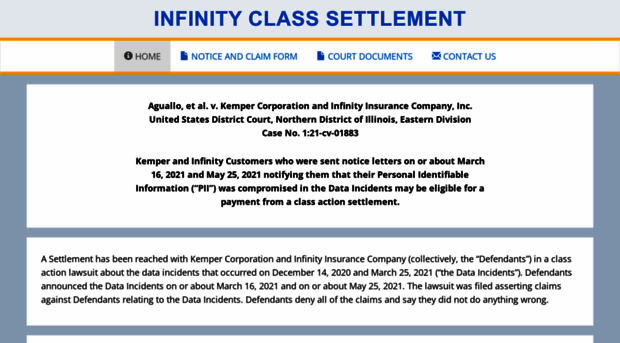 infinityclasssettlement.com