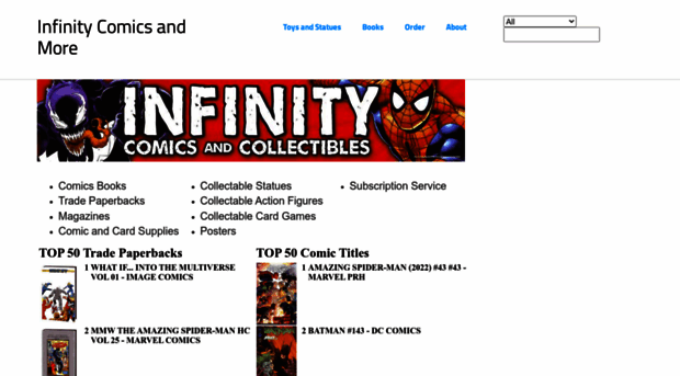 infinitycomicsandmore.com