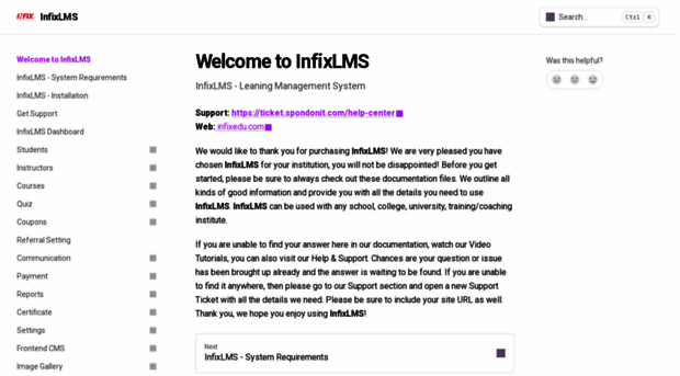 infixlms.gitbook.io - Welcome to InfixLMS | InfixLMS - InfixLMS Gitbook