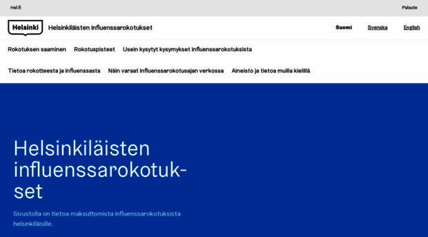 influenssarokotus.hel.fi