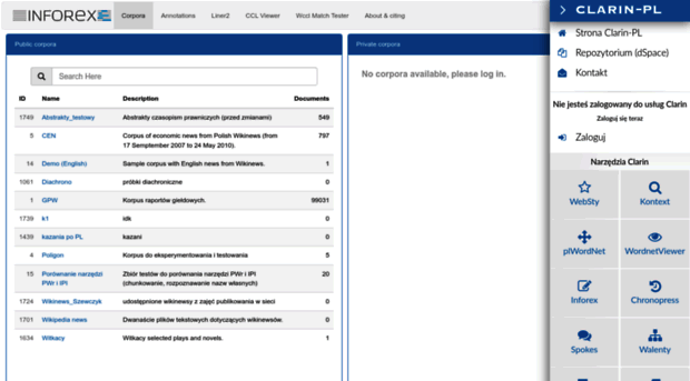 inforex.clarin-pl.eu