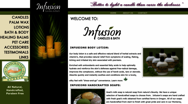 infusioncandlesandbath.com