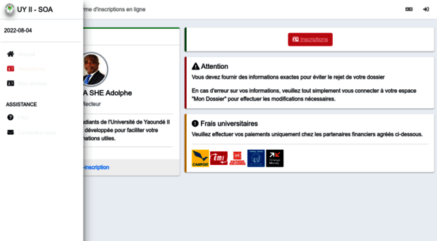 inscriptions.univ-yaounde2.org