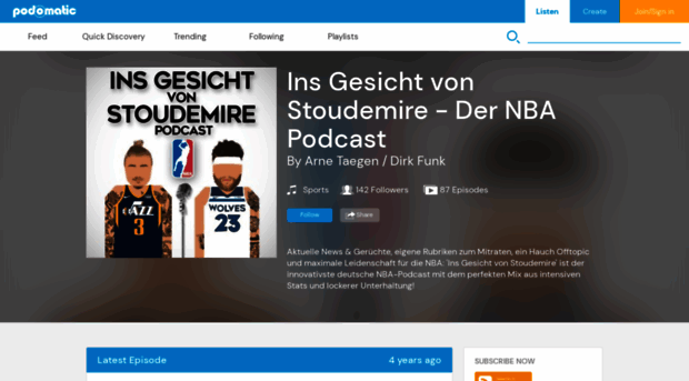 insgesichtvonstoudemire.podomatic.com