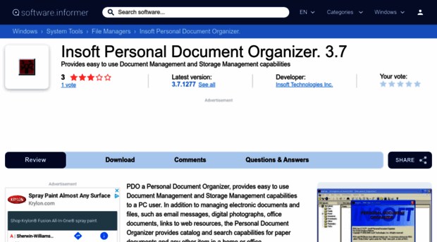 insoft-personal-document-organizer.software.informer.com