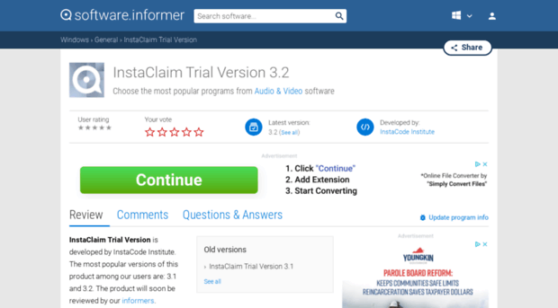 instaclaim-trial-version.software.informer.com