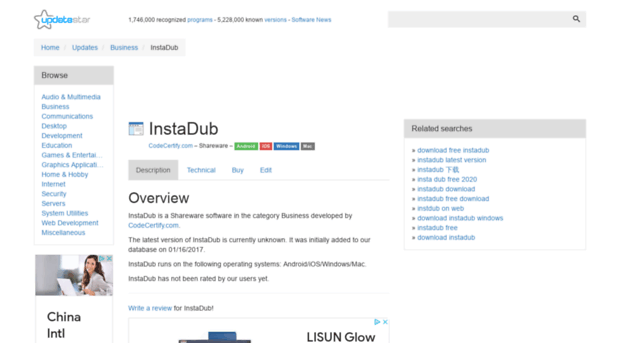 instadub.updatestar.com