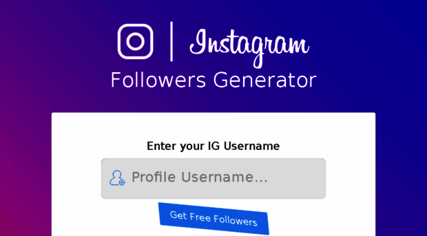 Instagram followers generator - cookiepooter