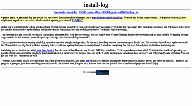 install-log.sourceforge.net