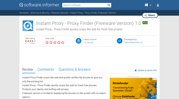 instant-proxy-proxy-finder-freeware-vers.software.informer.com