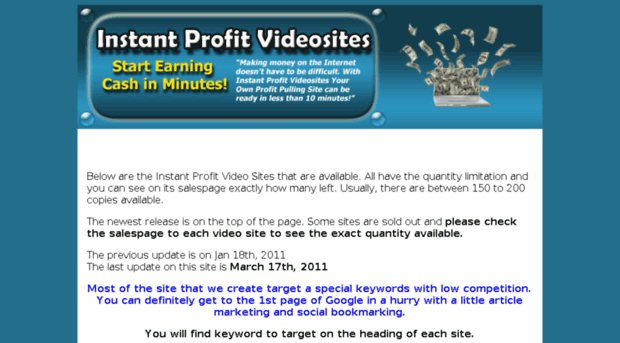 instantprofitvideosites.com