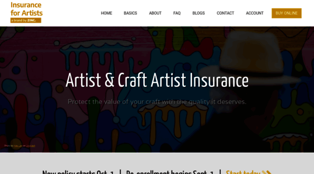 insuranceforartists.com